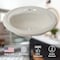 American Built Pro Sink lavatory 1875 in x 1875 in x 7 in Round Shape White Acrylic ABS 1800-2 P1 - alternate 4